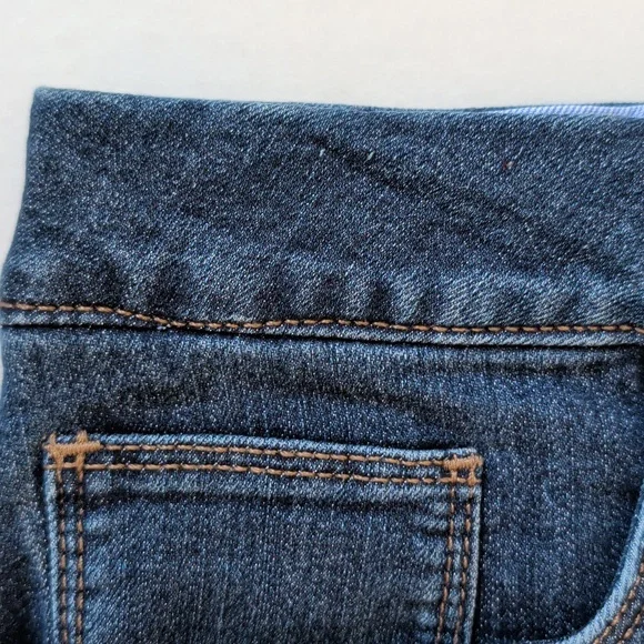 Croft & Barrow Effortless Stretch Denim Jean Skort 14 Blue Built-in Shorts - Picture 14 of 14